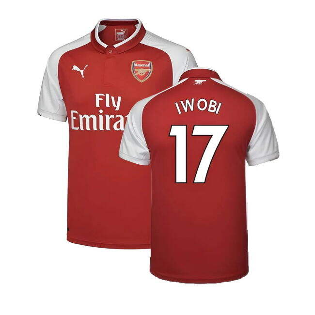 Arsenal 17/18 Home Football Shirt Adult Size XS ((Excellent) XS) (Iwobi 17)