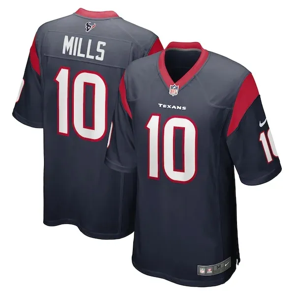 None Davis Mills Game Jersey - Navy | NFL Player Jersey | NFL Football