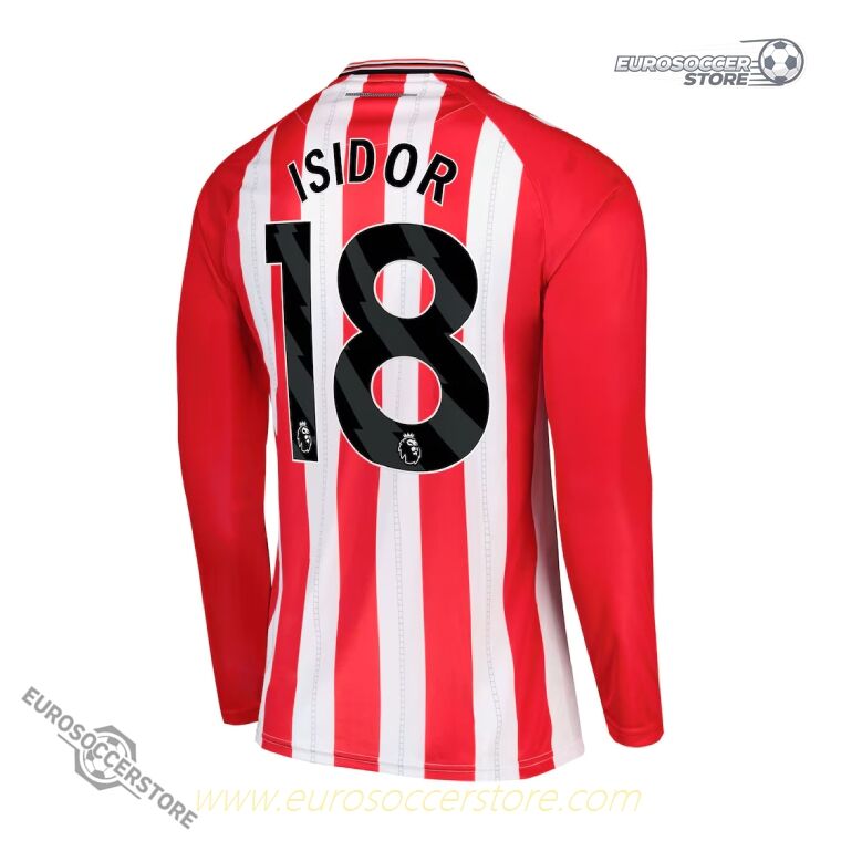 Sunderland 25-26 Home ISIDOR 18 Long Sleeve Football Jersey