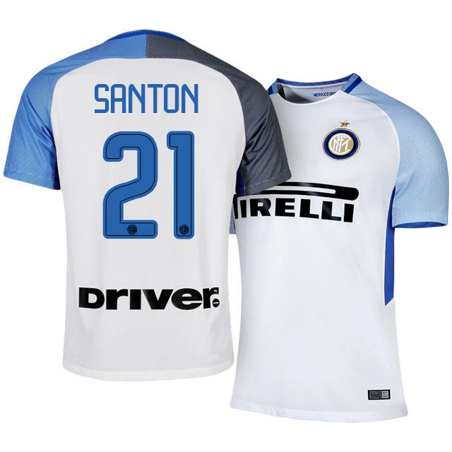 Inter Milan Away 201718 21 Davide Santon Soccer Jersey Shirt -