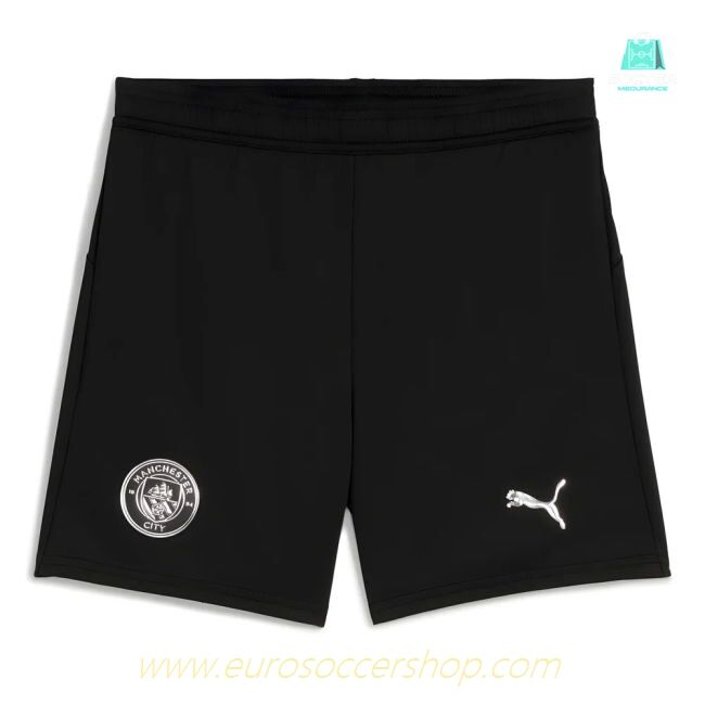 2025-2026 Man City Away Shorts (Black) - Kids