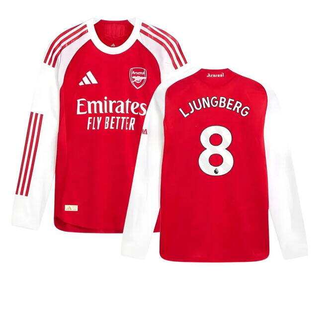 2025-2026 Arsenal Authentic Long Sleeve Home Shirt (Ljungberg 8) (C...