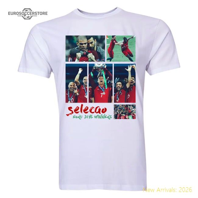 Portugal Selecao Euro 2016 Winners T-football Shirt (white