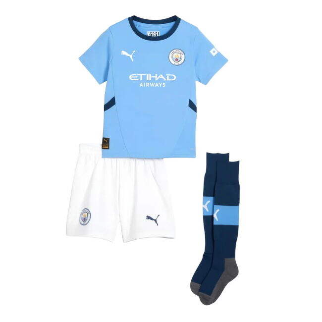 Men's 2024-2025 Man City Home Mini Kit (De Bruyne 17)
