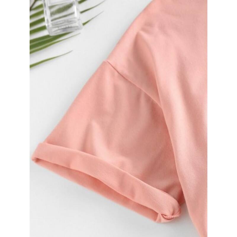 Moon Butterfly Print Drop Shoulder Oversized T Shirt GA5895