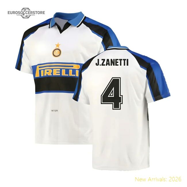 Inter Milan J.zanetti Elite Away Jersey Calcio Kappa Kombat