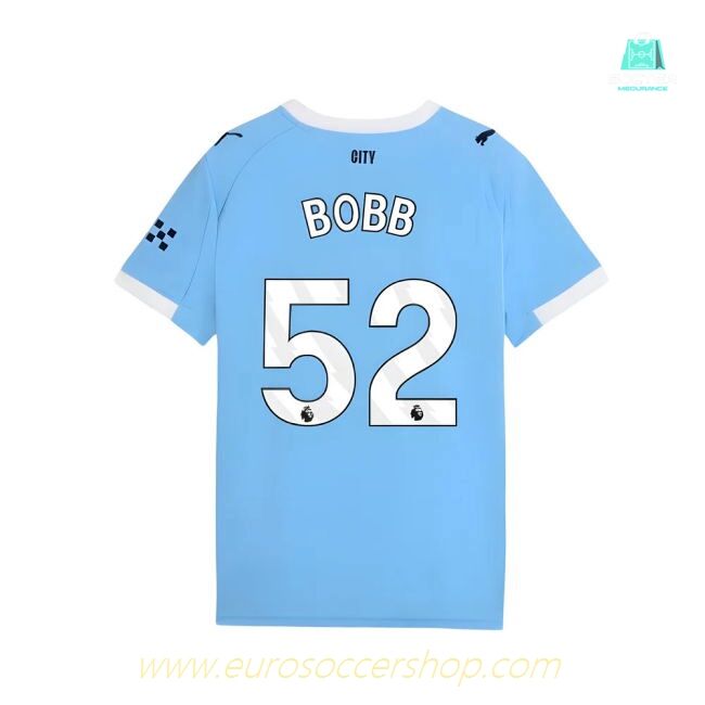2025-2026 Man City Home Shirt (Kids) (Bobb 52)