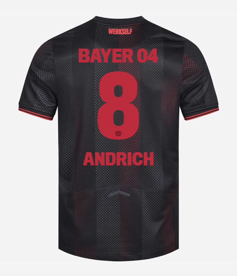 Bayer 04 Leverkusen 25-26 Season Home Jersey Featuring ANDRICH 8
