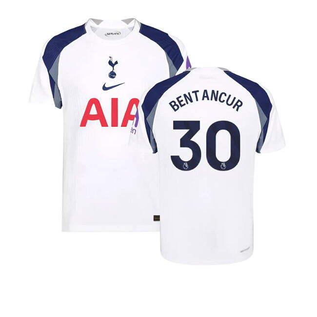 Classic Spurs 2025-2026 Tottenham Hotspur Authentic Home Shirt (Ben...
