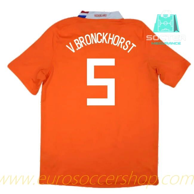 Holland FIFA Approved Home Football Shirt (V.Bronckhorst 5)