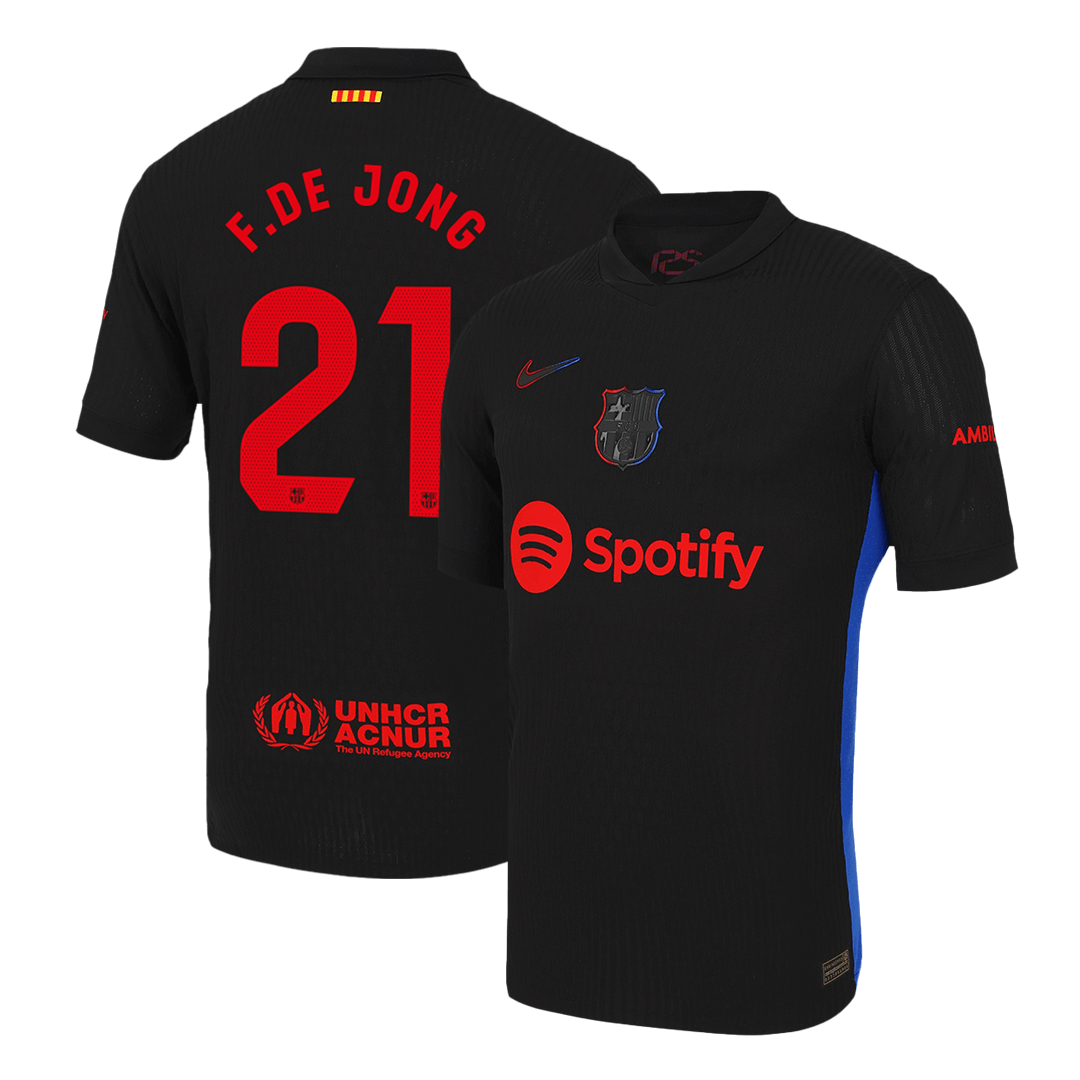 Player Version F.DE JONG #21 Barcelona Away Soccer Jersey 2024/25Authe