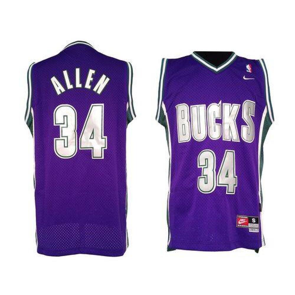 Collector's Item Premium Men's Bucks #34 Ray Purple Basketball Jersey