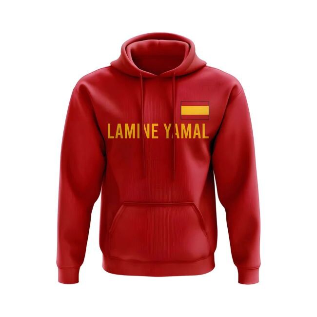 Lamine Yamal Spain Flag Hoody (Red)