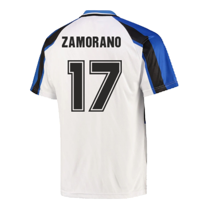 Official Professional-Grade 1996 Inter Milan Away Shirt (Zamorano 17)