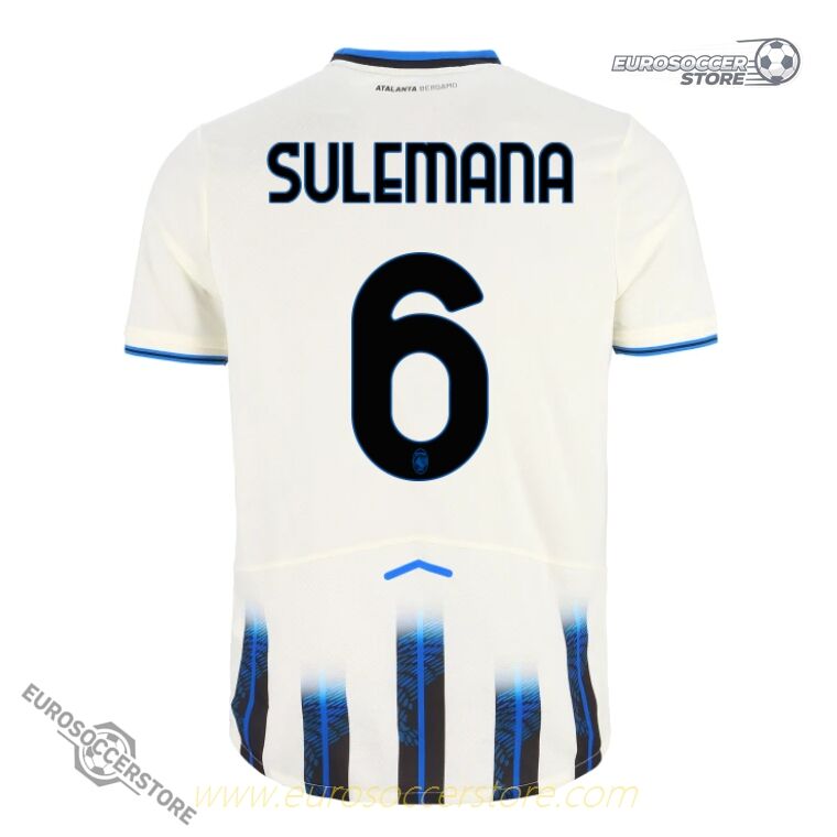 Atalanta's 25-26 Away Jersey featuring SULEMANA with the number 6