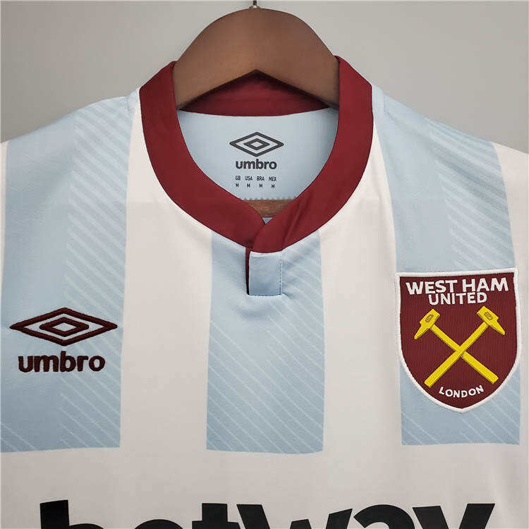 West Ham United 21-22 Away White Soccer Jersey Football Shirt -