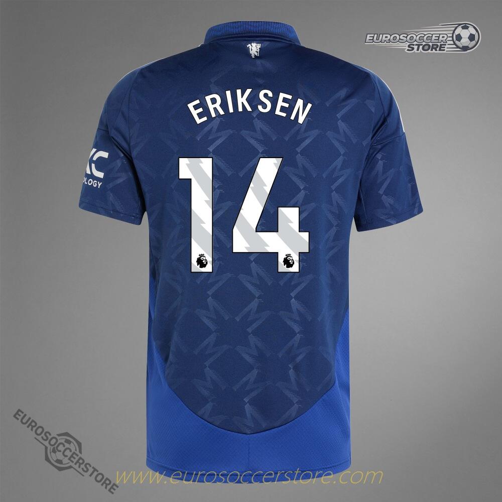 Away Jersey of Manchester United with ERIKSEN 14 for the 24-25 Season