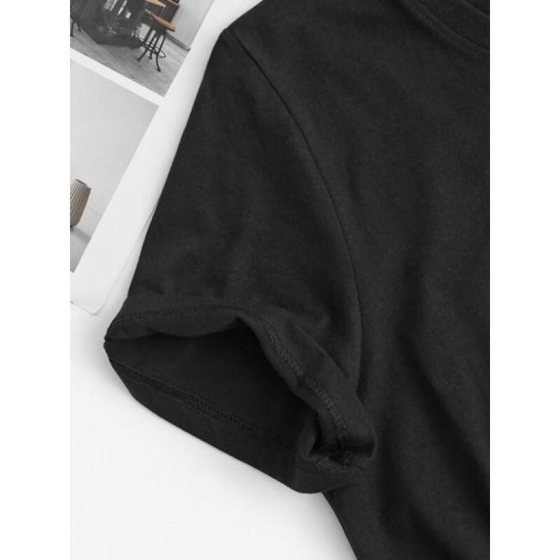 Crew Neck Panda Need More Sleep Graphic Tee PT0865