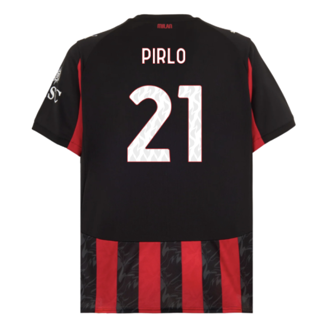2025-2026 AC Milan Home Best Value Shirt (Pirlo 21) Antibacterial