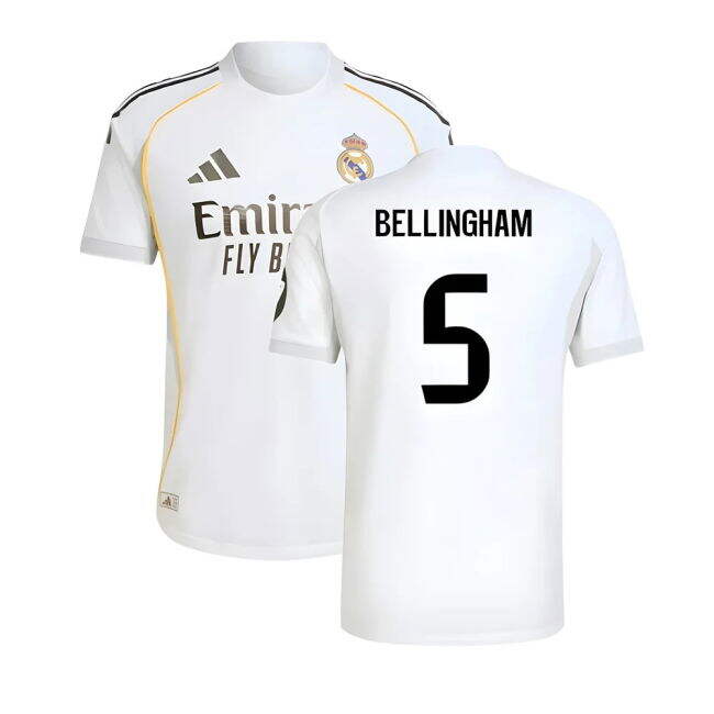 Latest Breathable Real Madrid Home Soccer Jersey (Bellingham 5)