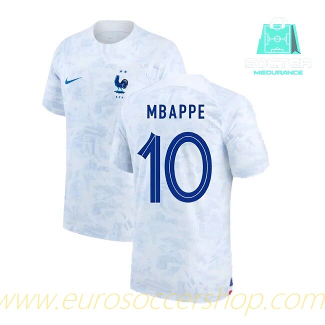 2022-2023 Les Bleus Away Football Shirt FIFA Approved (MBAPPE 10)