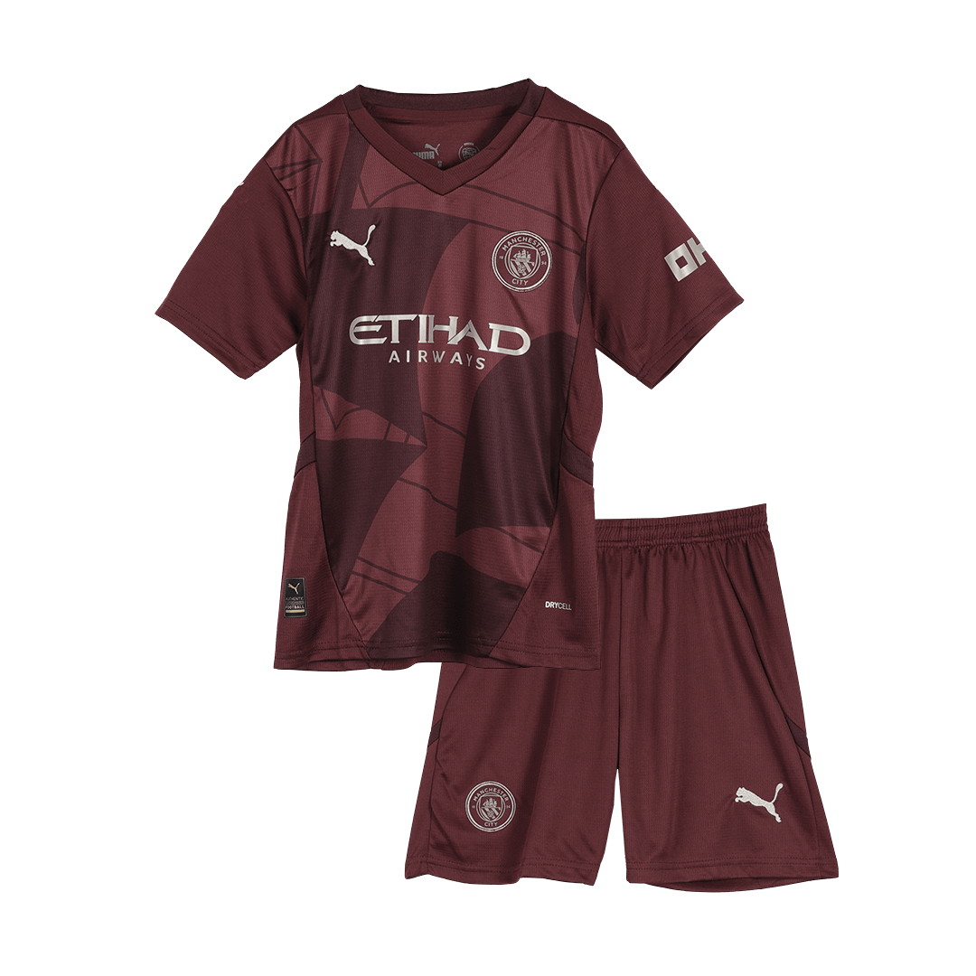 Manchester City Third Away Kids Soccer Jerseys Kit