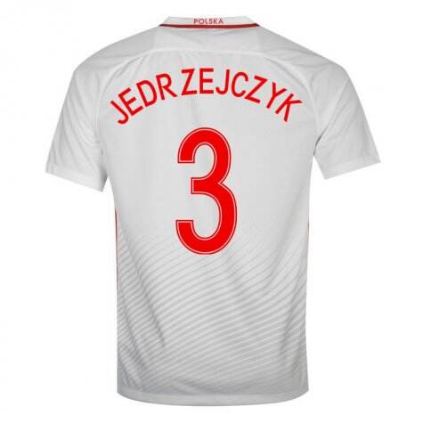 Poland Home 2016 Jedrzejczyk 3 Soccer Jersey Shirt - Official Replica
