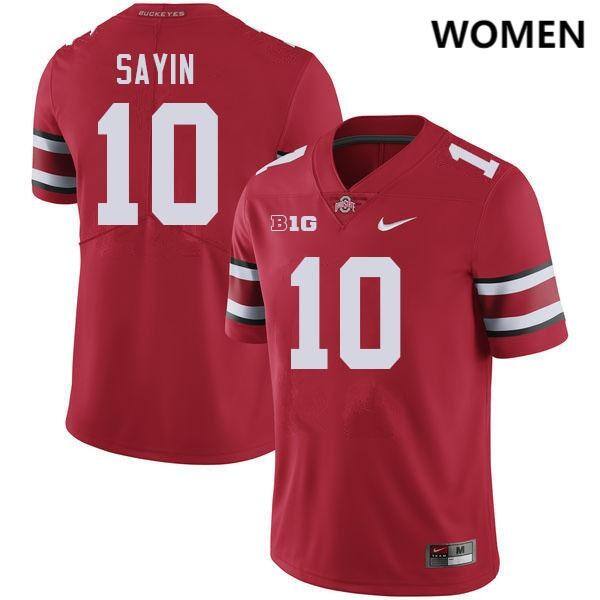 Women Ohio State Buckeyes #10 Julian Sayin Big Ten Jersey