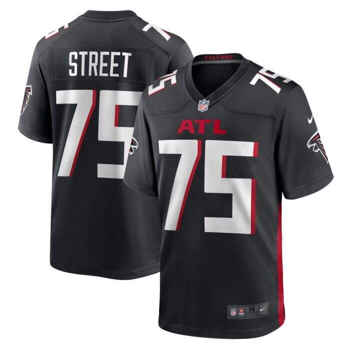 Men's Atlanta Falcons Kentavius Street Nike Black Game Jer...