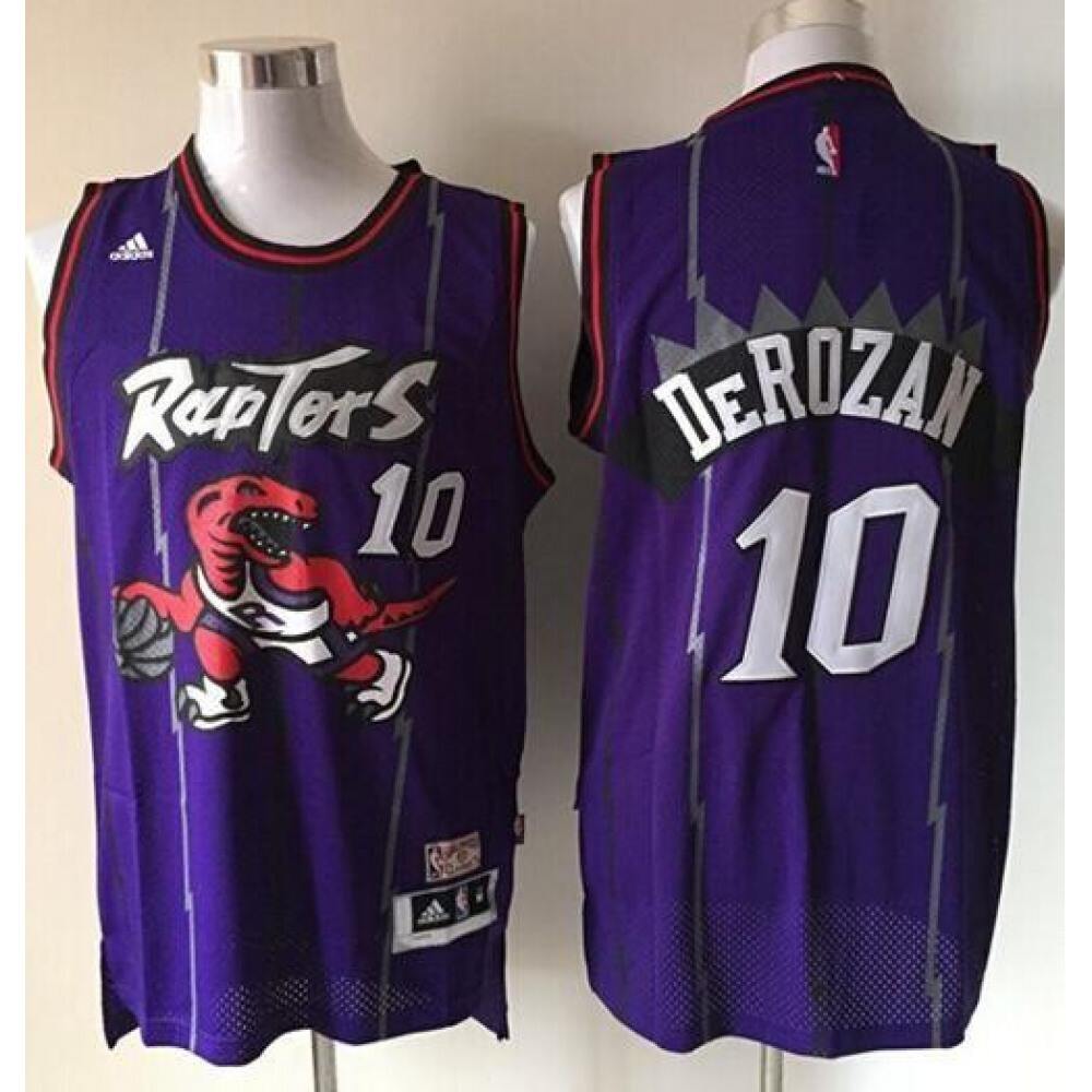 Raptors #10 DeMar DeRozan Purple Throwback Youth Stitched NBA Jersey