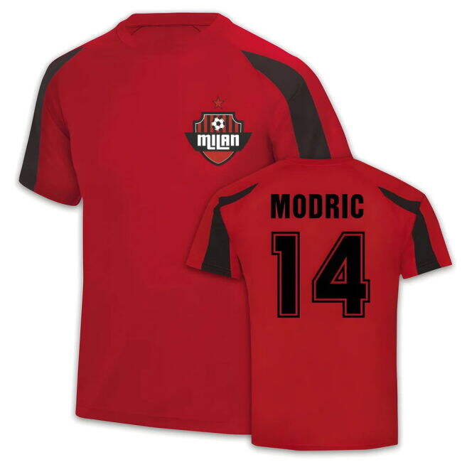 Excellent Acm Football T-shirt L. Modric #14 Official Merchandise (v6)
