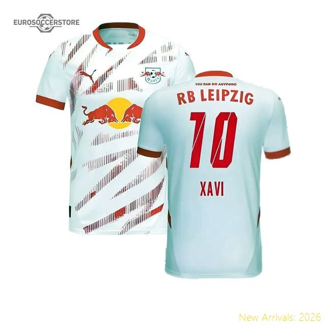 Professional-Grade 2024-2025 Red Bull Leipzig Home Shirt (Xavi 10)