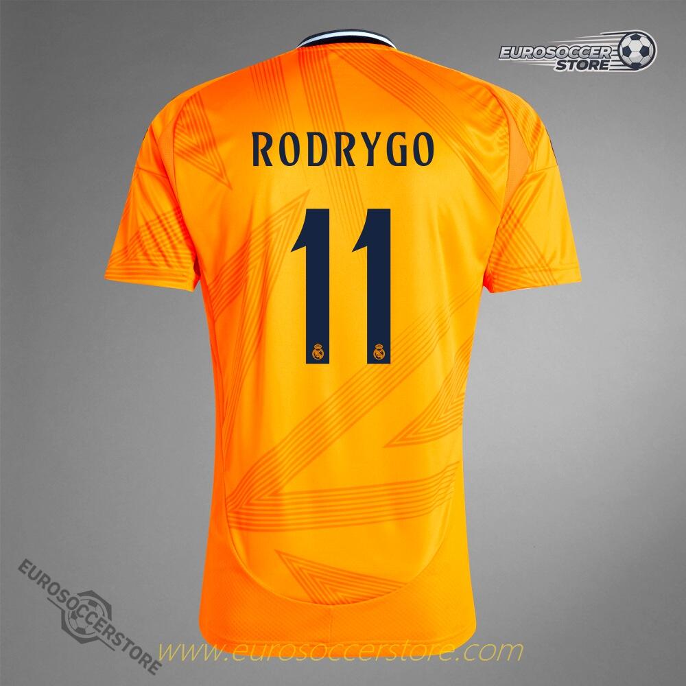 Rodrygo's Number 11 Away Jersey for Real Madrid in the 24-25 Season