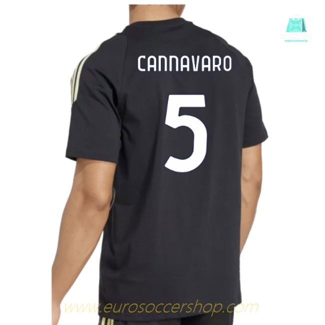 2025-2026 Juventus Training Tee (Black) (Cannavaro 5)