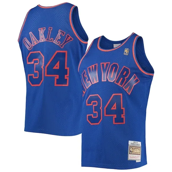 Charles Oakley NYK Premium-Quality Team Jersey - Blue - Fan Favorite