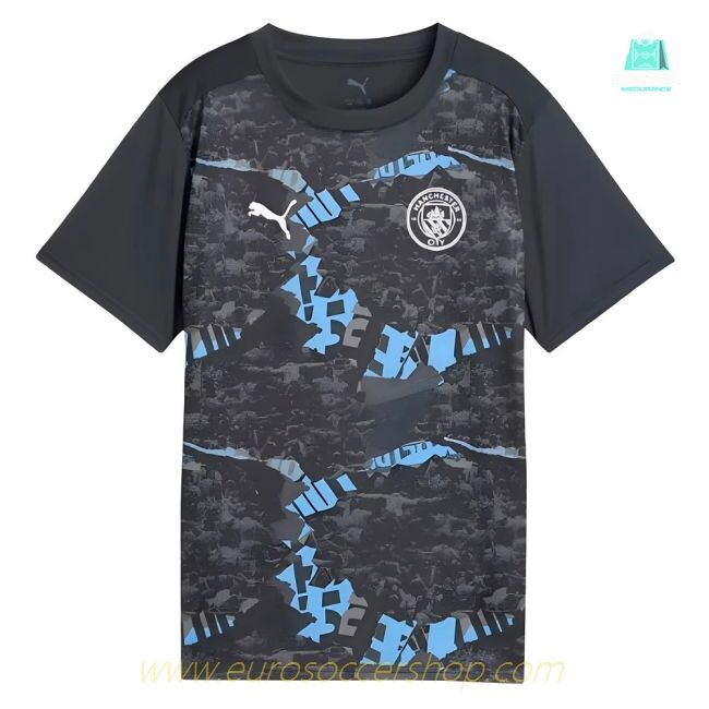 2024-2025 Man City Prematch SS Jersey (Strong Gray) - Kids