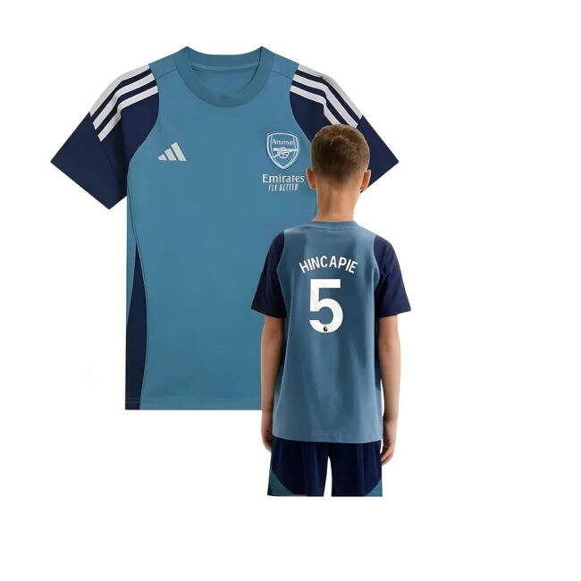 retro 2025-2026 Arsenal Training Tee (Blanch Blue) - Kids (Hincapie 5)