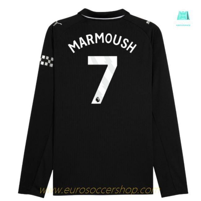 2025-2026 Man City Long Sleeve Away Shirt (Marmoush 7)