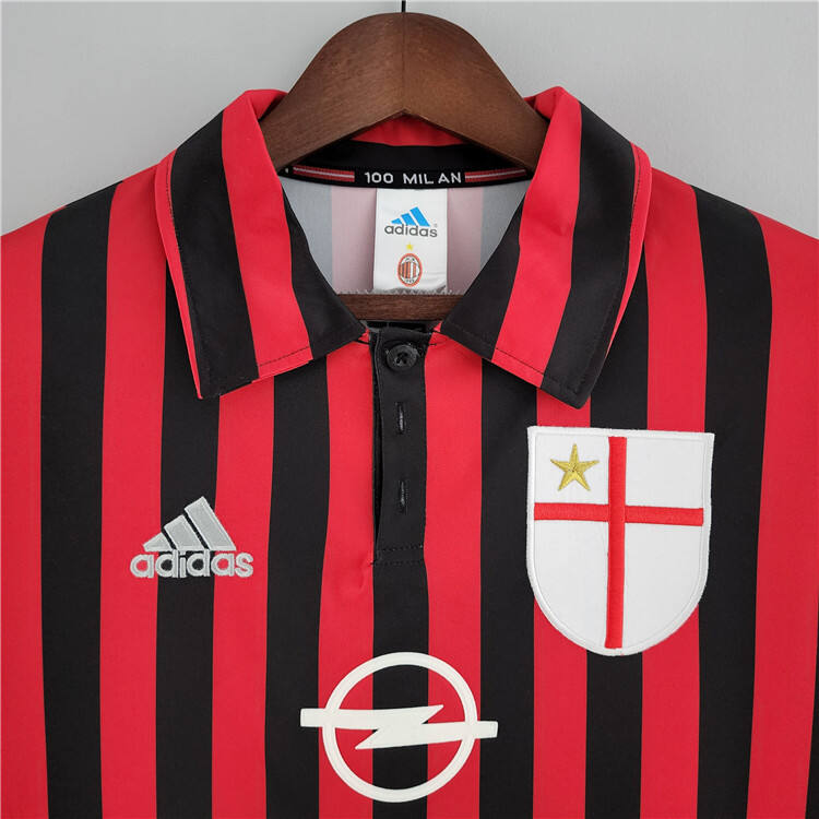 AC Milan 9900 Retro Home Long Sleeve Shirt - Official Replica 9511