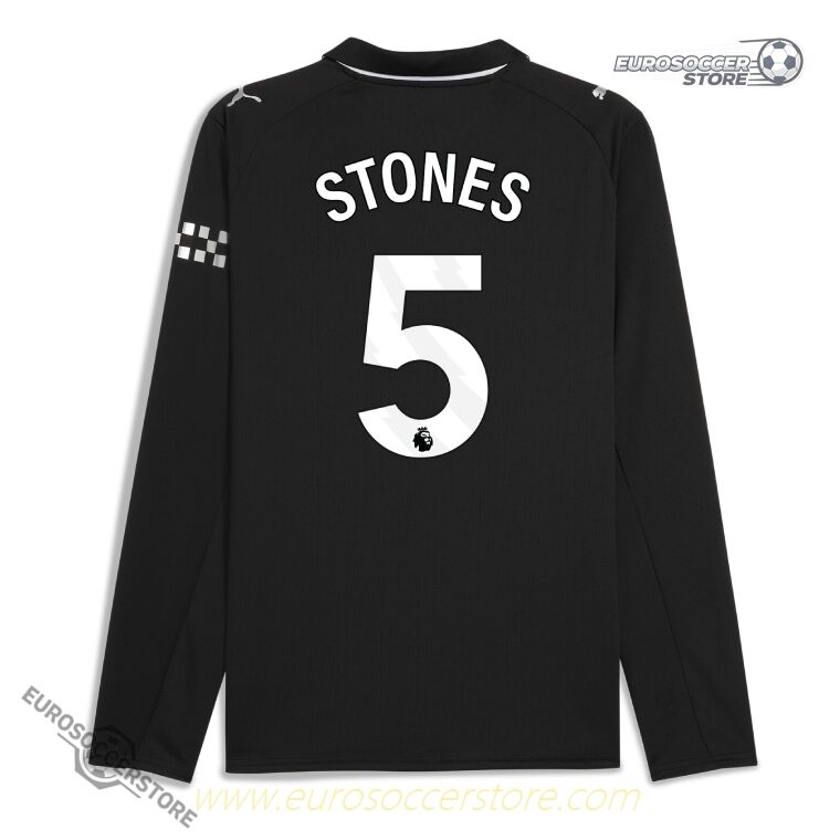 Away Long Sleeve Jersey for Manchester City: STONES 5, 25-26 Season Version