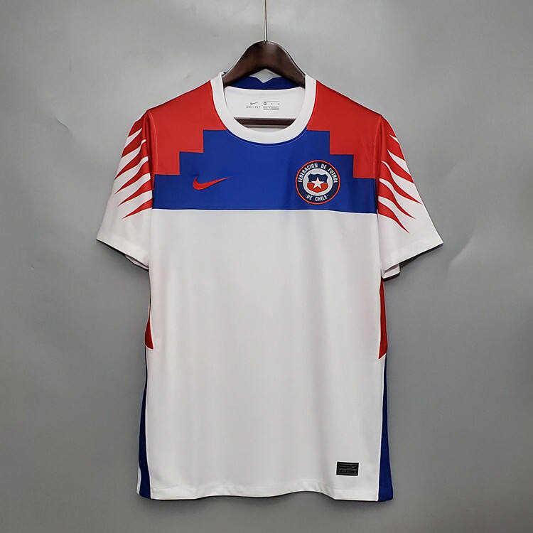 Chile 2020-21 Away WhiteBlue Soccer Jersey Football Shirt - Official