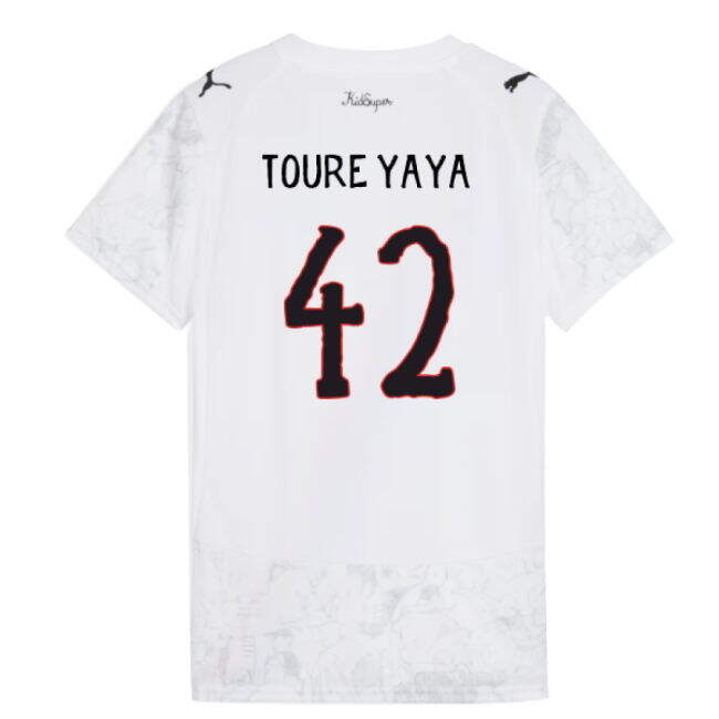 2025-2026 KIDSUPER x Manchester City CWC Shirt (White) - Womens (Toure Yaya 42)