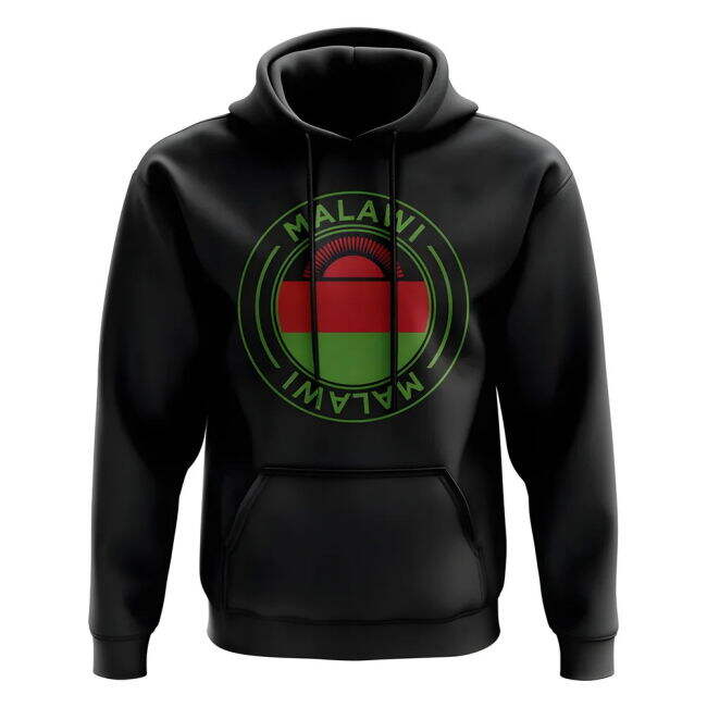 Match-Ready Top-Tier Malawi Football Badge Hoodie (Black)