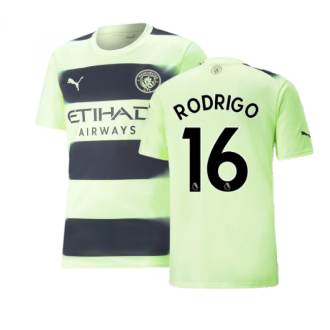 Fervent Football Man City Third Shirt Rodrigo #16 Ultra Comfort Ne...