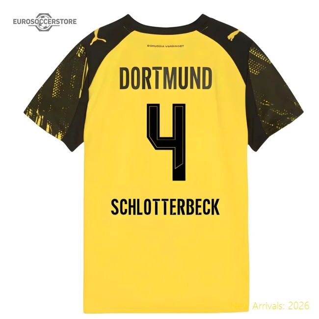 High-quality 2025-2026 Borussia Dortmund Home Shirt (kids) (schlott