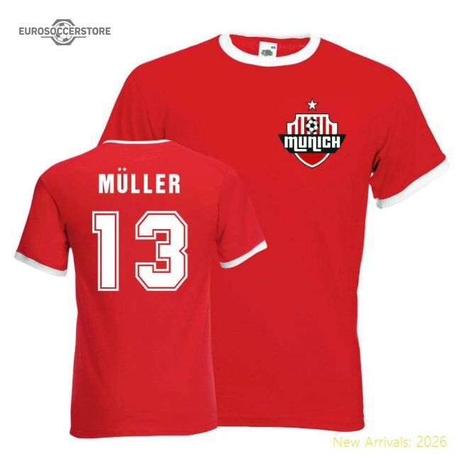 Thomas Muller Bayern Munich Ringer Tee (red) - Collectors Item