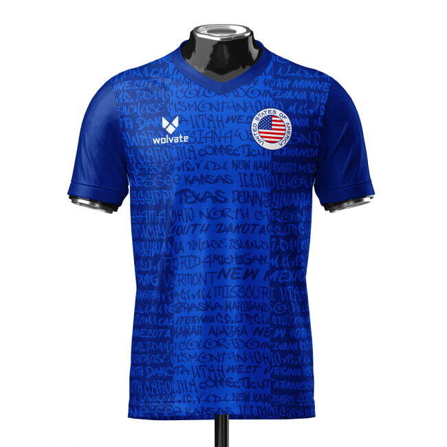 Performance-Driven Usa Heritage Football Jersey Blue (Wolvate) Adult