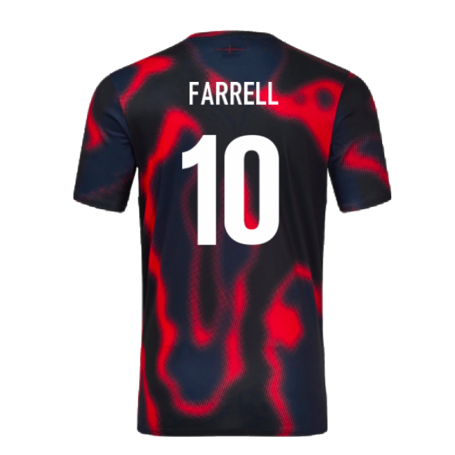 2024-2025 England Rugby Warm Up Jersey (Black) (Farrell 10)