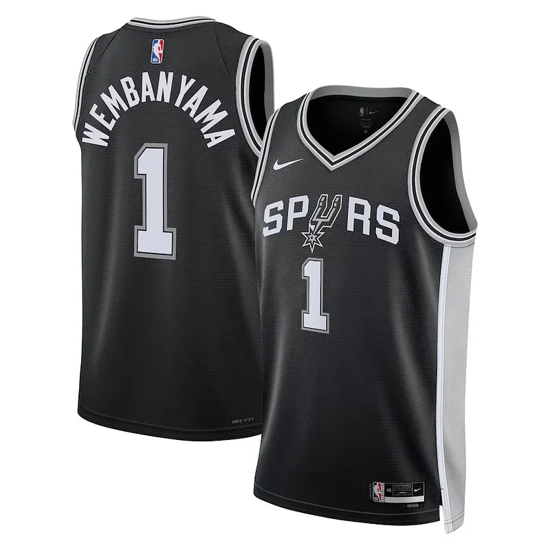 Victor Wembanyama SAS Swingman Jersey - premium team-jersey - Black