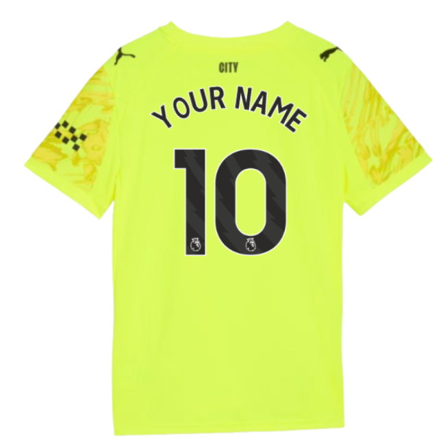 2025-20 Man City Goalkeeper Shirt with L M S Kids_773